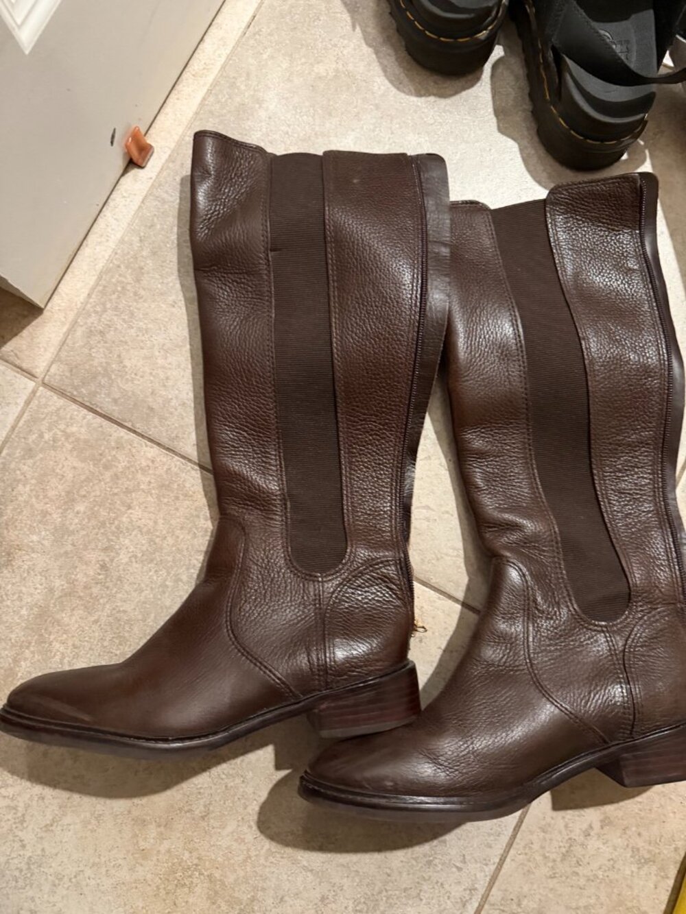 Tory Burch Brown Leather Tall Boots — US 8